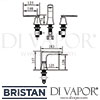 Bristan Ebony 3 Hole Bath Filler Dimensions